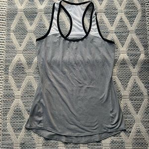 🍀 3/$30 Athleta Chi Mesh Athletic Racerback Grey Tank Top